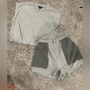 Strut & Brut grey shorts set- size S NWOT